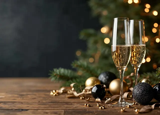 Still Life Christmas Decoration With Copy Space