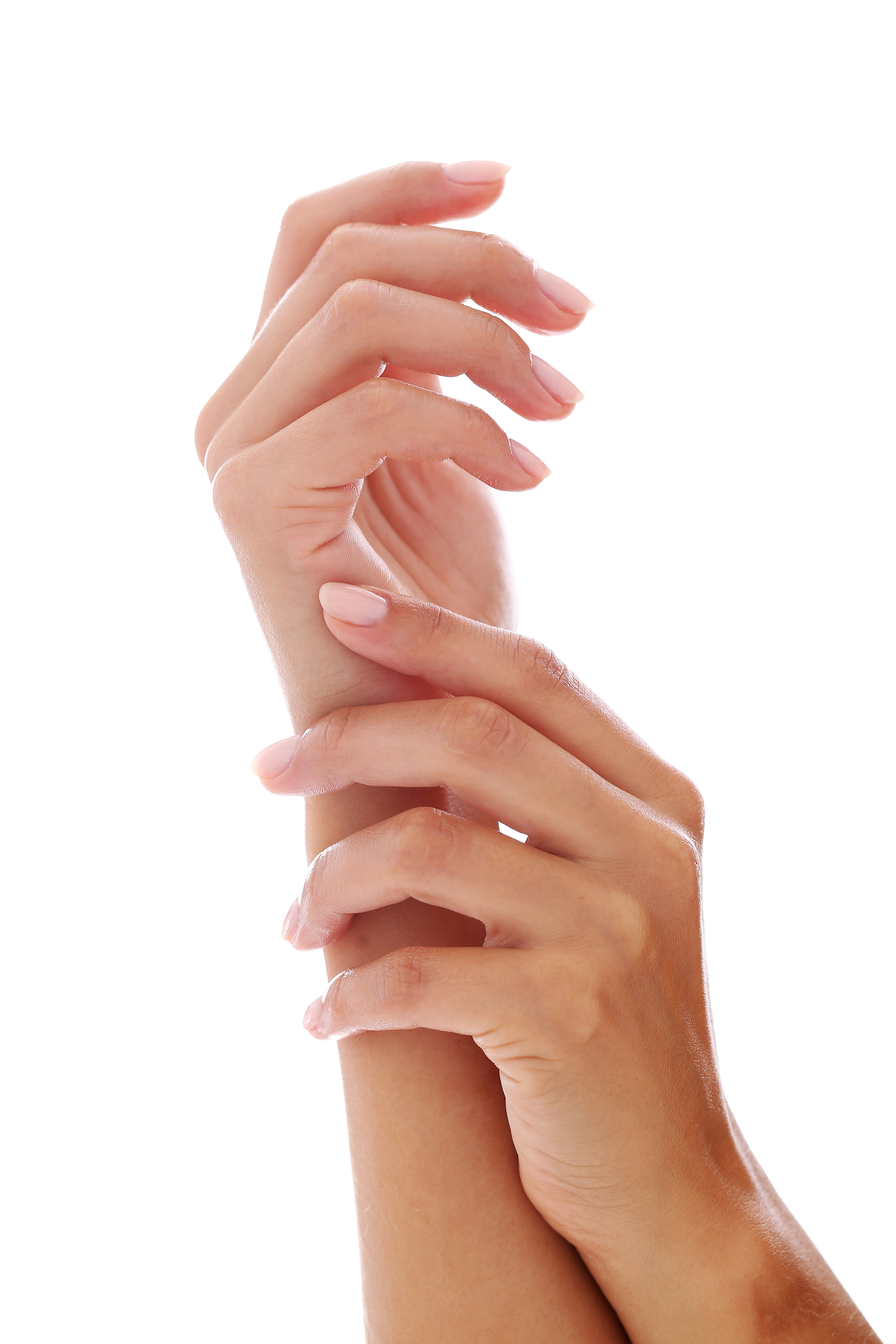 To hender med hvit bakgrunn