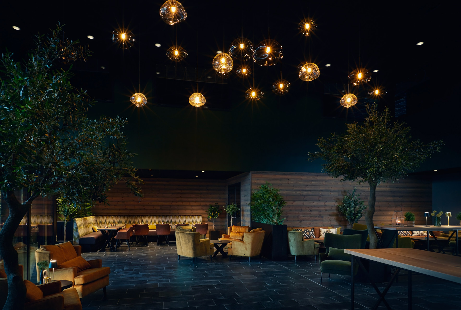 Oversiktsbilde av restauranten Casa Montagna