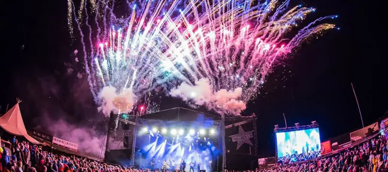 Fireworks at the Trollrock festival in Beitostølen
